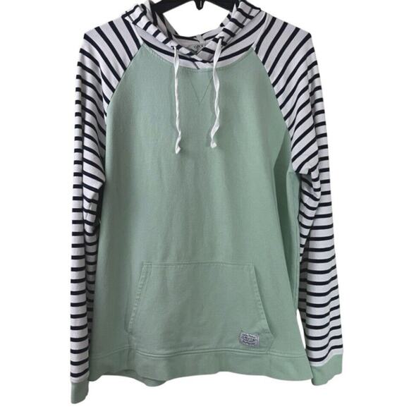 Orvis Hoodie Womens Large Mint Green Pullover Stretch Cotton Blend Soft Casual - Picture 1 of 12